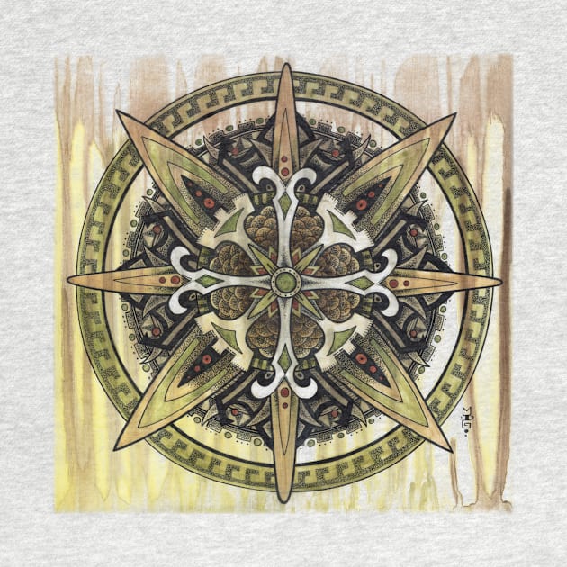 Bamboo Mandala T-shirt by Michael Gardner